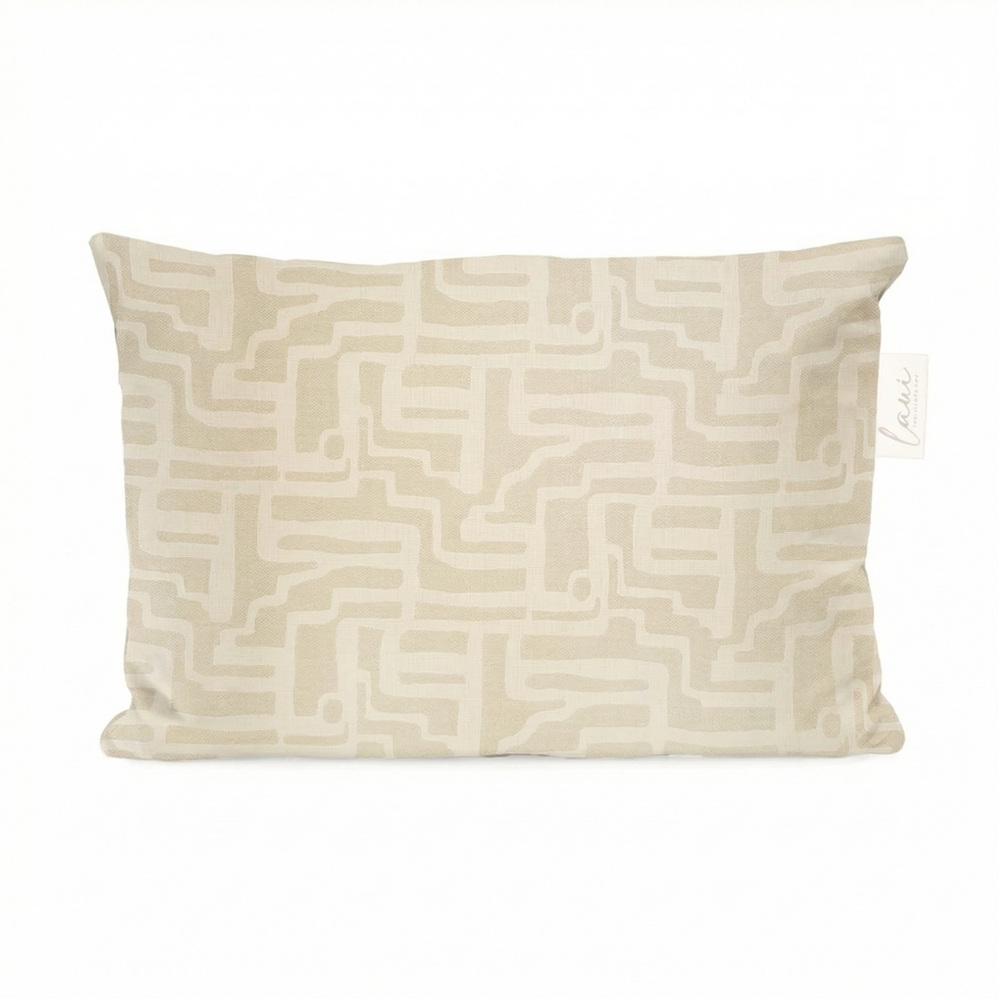 Laui Lounge outdoor kussen Riddle Plaster 60x40 cm in kalkwit met fijn dessin
