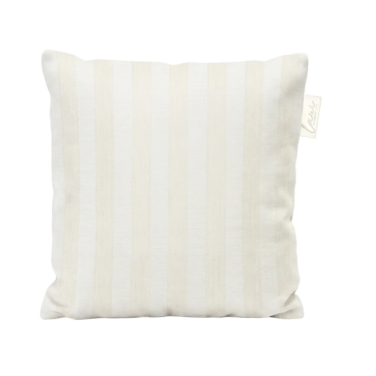 Laui Lounge outdoor kussen The Riviera Merinque 50x50 cm met streepdessin in gebroken wit