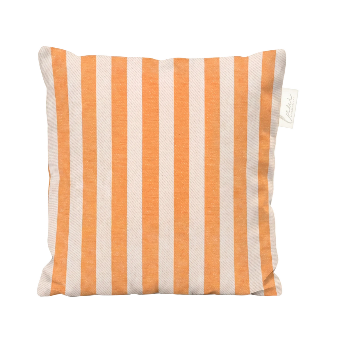 Laui Lounge outdoor kussen The Riviera Papaya 50x50 cm met warm oranje streepdessin