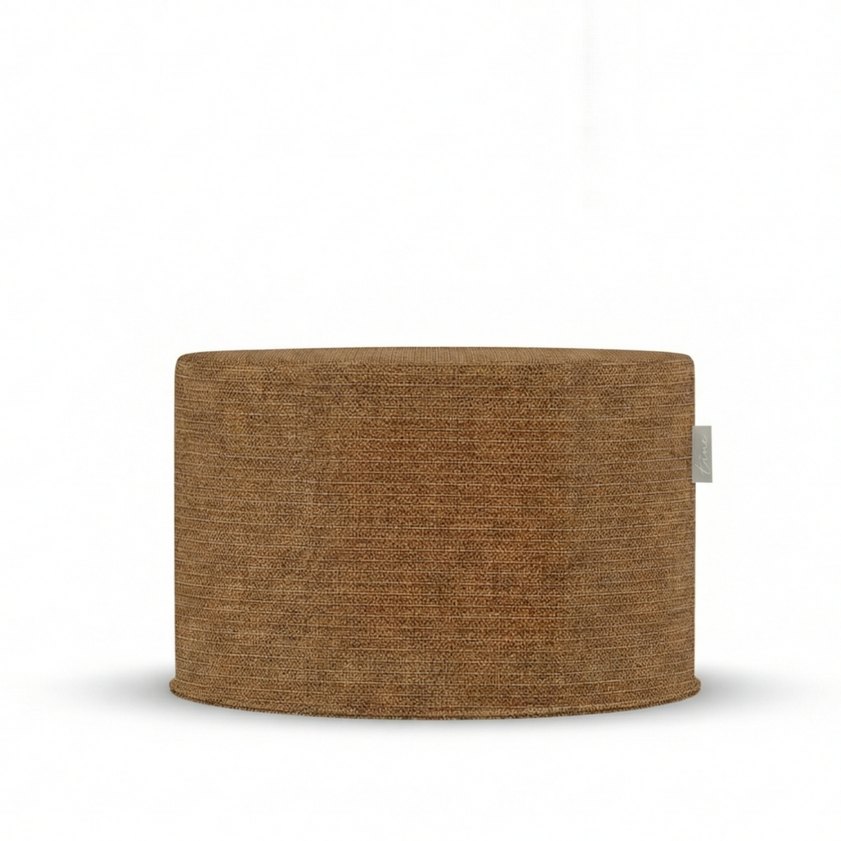 Laui Lounge Boho Outdoor Pouf Terra, brede ronde terracotta poef van Ø68x35 cm