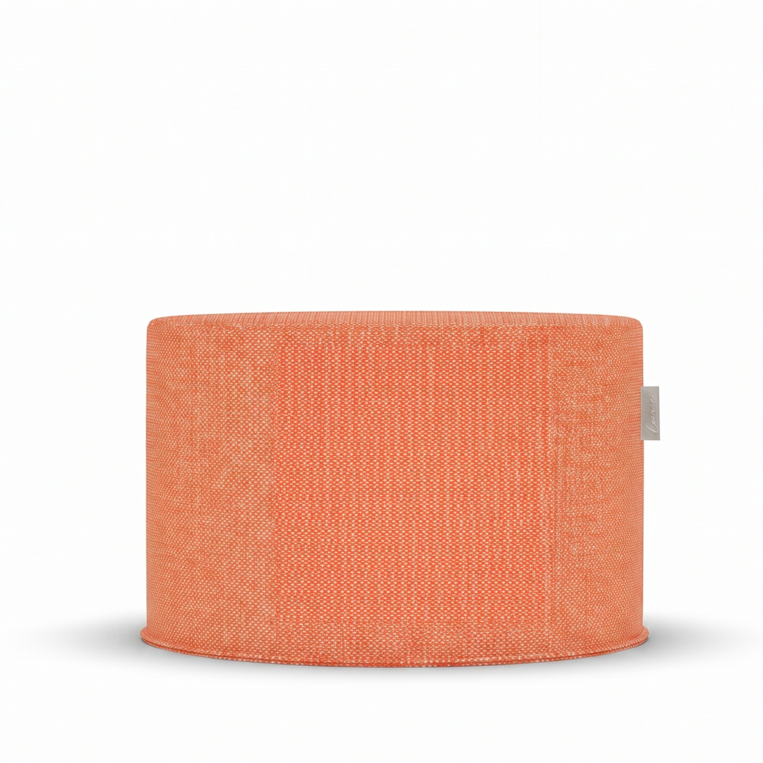 Laui Lounge Original Outdoor Pouf Orange, brede ronde oranje poef van Ø68x35 cm