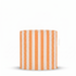 Laui Lounge Outdoor Pouf The Riviera Papaya Ø44x46 cm met warm oranje streepdessin