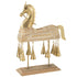 Paard Bellen Mango Hout/Ijzer Naturel/Wit - Beeld - J-Line - livinglovely.nl