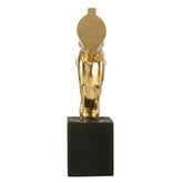 Paard Op Voet Magnesiumoxide Goudkleurig/Zwart Large J-Line - Beeld - J-Line - livinglovely.nl