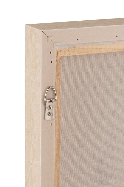 Painting Vase Pampas Canvas/Wood Beige Assortment Of 2 - Schilderij - J-Line - livinglovely.nl