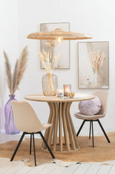 Painting Vase Pampas Canvas/Wood Beige Assortment Of 2 - Schilderij - J-Line - livinglovely.nl