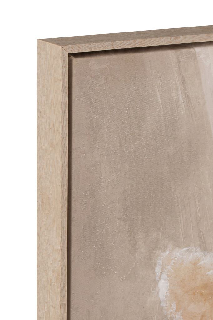 Painting Vase Pampas Canvas/Wood Beige Assortment Of 2 - Schilderij - J-Line - livinglovely.nl