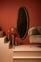 Paislie Brass Organic Shaped Mirror Oval 56x3x150cm PTMD - Spiegel - PTMD - livinglovely.nl