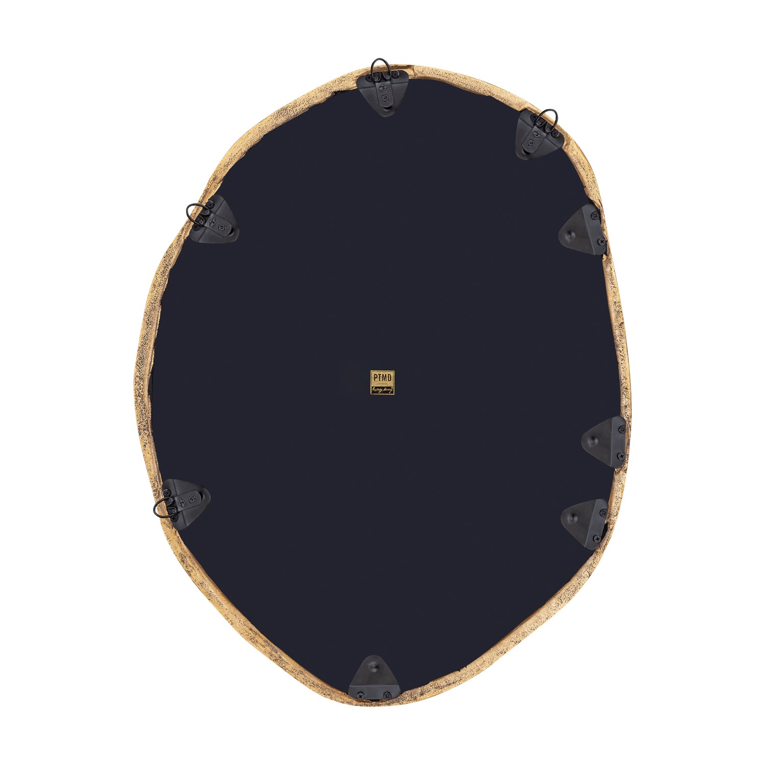 Paislie Brass Organic Shaped Mirror Round 56x3x72cm PTMD - Spiegel - PTMD - livinglovely.nl