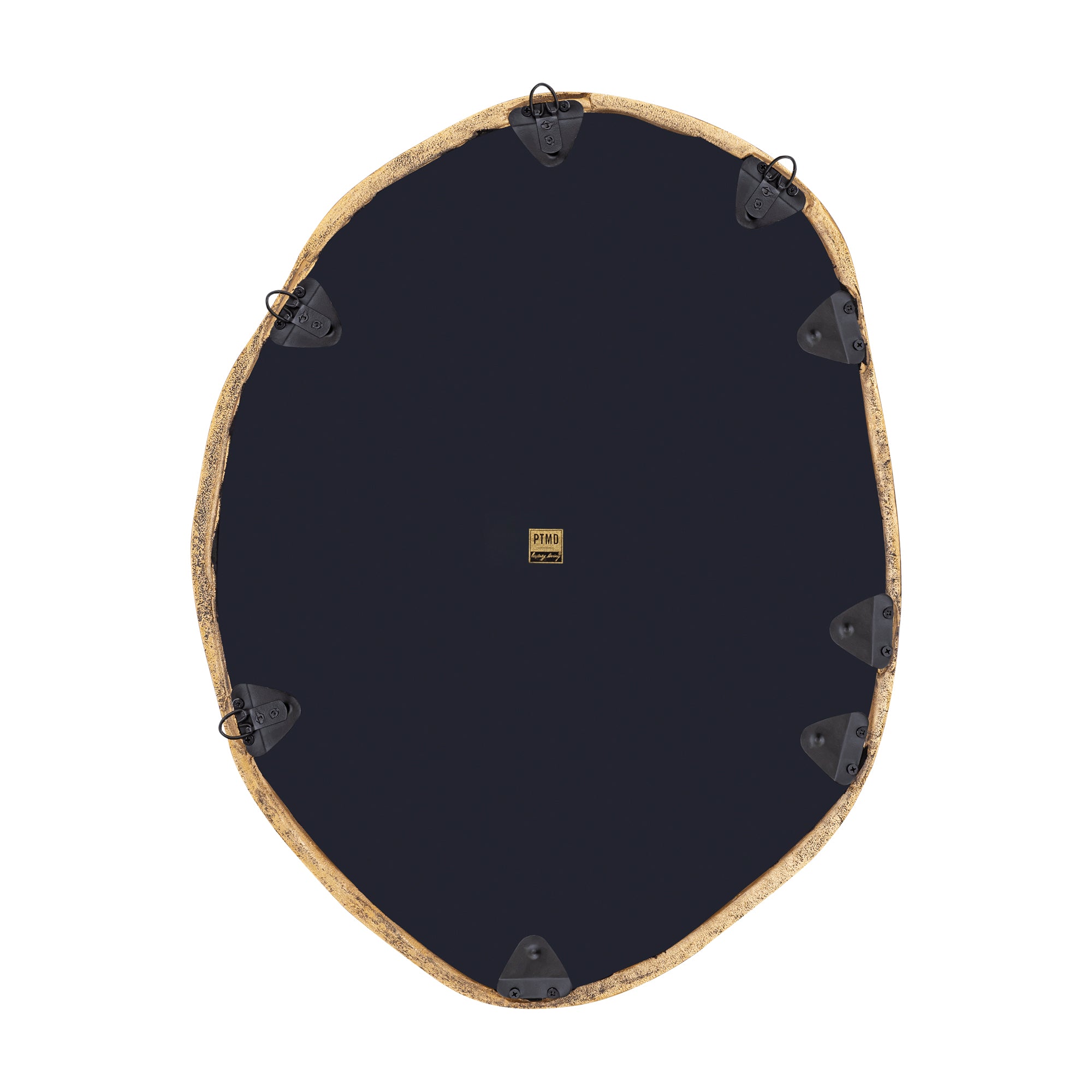 Paislie Brass Organic Shaped Mirror Round 56x3x72cm PTMD - Spiegel - PTMD - livinglovely.nl