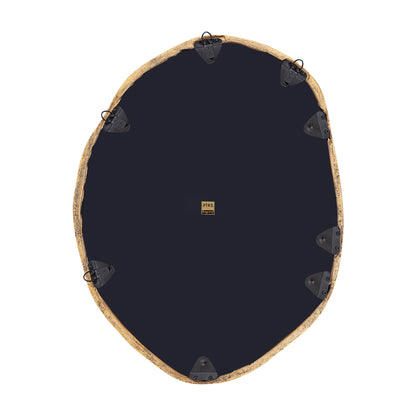 Paislie Brass Organic Shaped Mirror Round 56x3x72cm PTMD - Spiegel - PTMD - livinglovely.nl