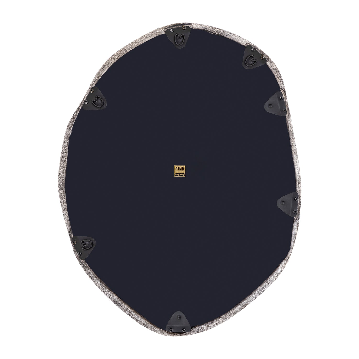 Paislie Nickel Organic Shaped Mirror Round - Spiegel - PTMD - livinglovely.nl