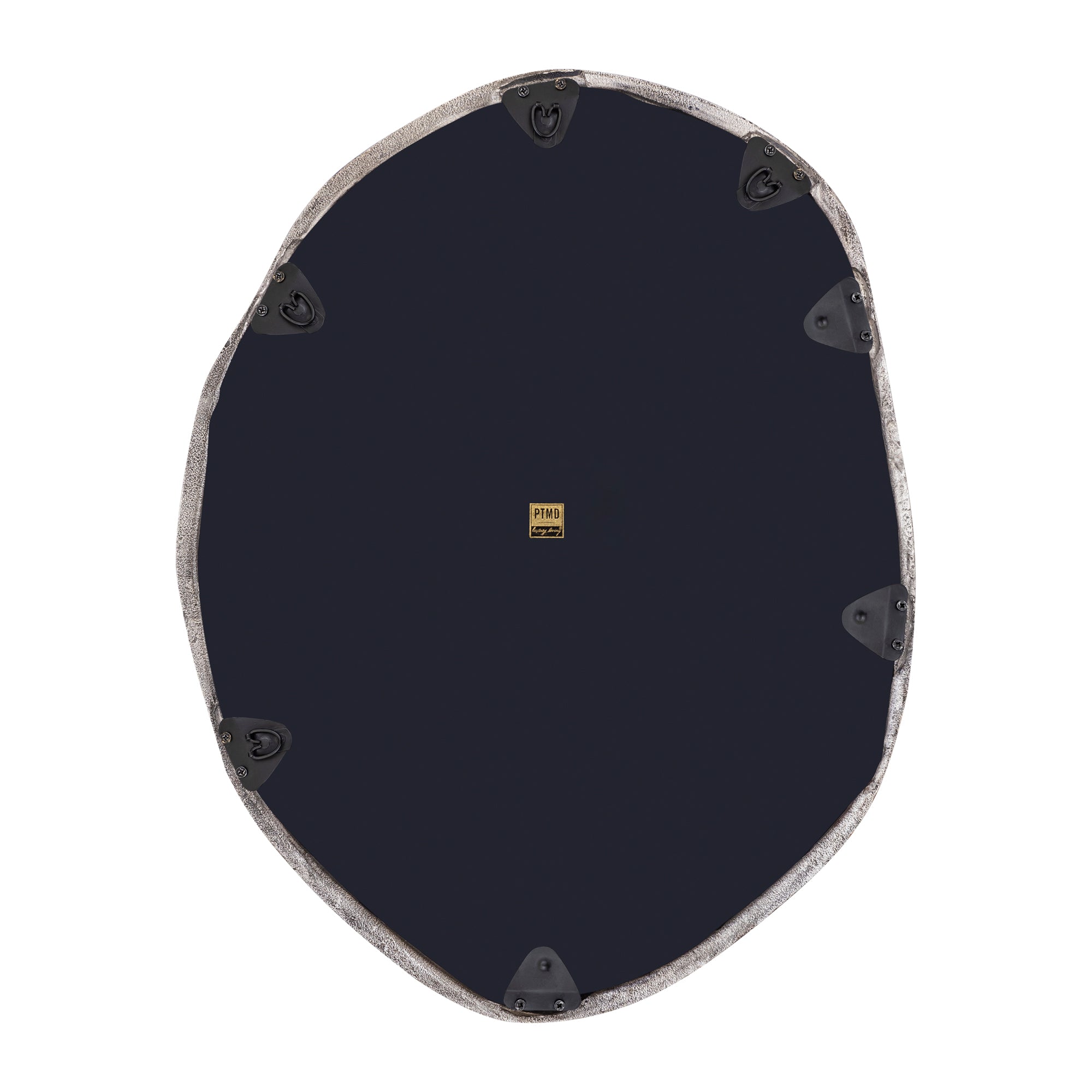Paislie Nickel Organic Shaped Mirror Round - Spiegel - PTMD - livinglovely.nl