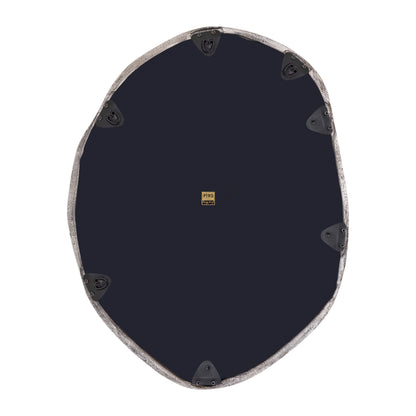 Paislie Nickel Organic Shaped Mirror Round - Spiegel - PTMD - livinglovely.nl