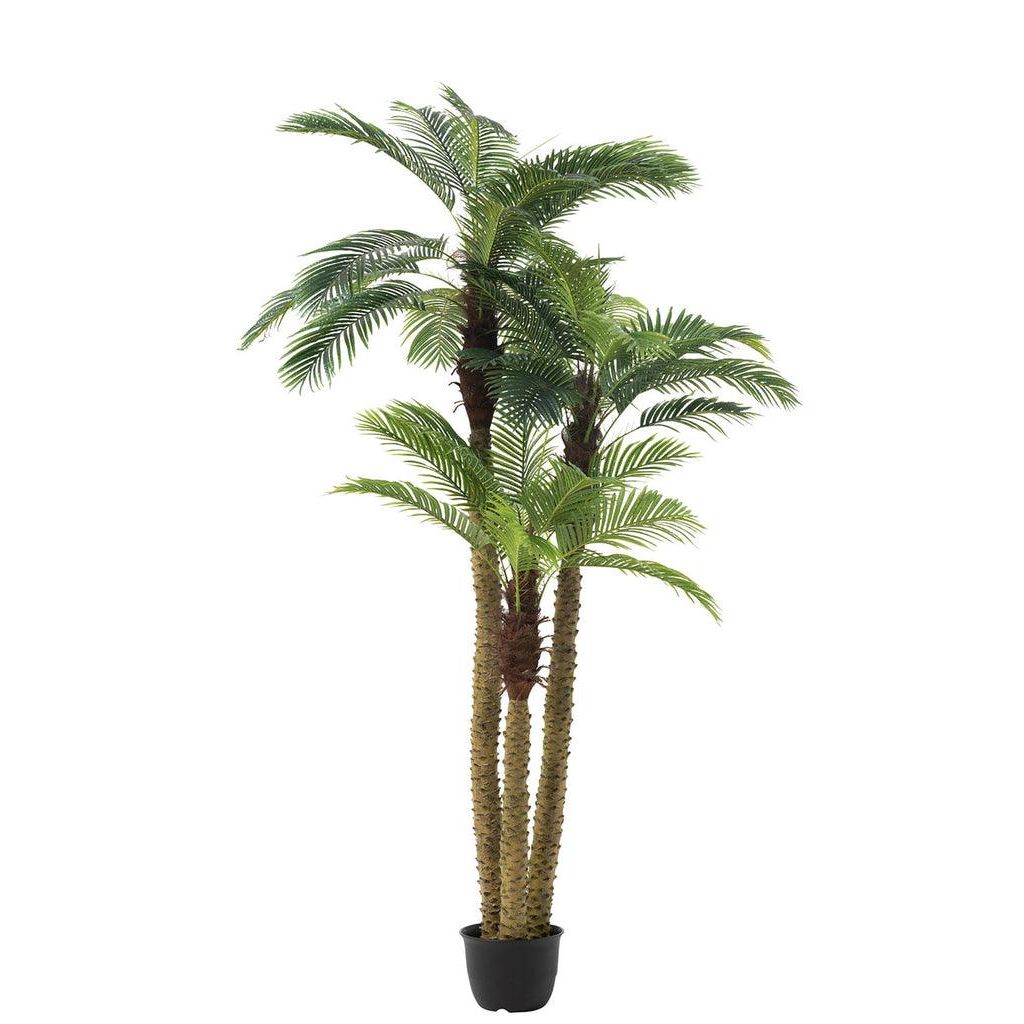 Palme 3-teilig Real Touch Im Topf Kunstpflanze Grün H300cm J-Line