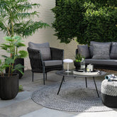 Palmboom Fan In Pot Plastiek Groen - Kunstplant - J-Line - livinglovely.nl