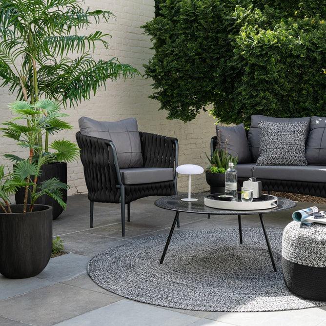 Palmboom Fan In Pot Plastiek Groen - Kunstplant - J-Line - livinglovely.nl