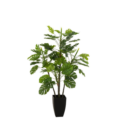 Philodendron In Pot Plastiek Groen Large - Kunstplant - J-Line - livinglovely.nl