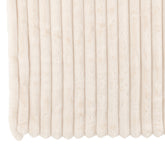 Plaid Corduroy Wit van J-Line, de brede ribbelstructuur over de volle breedte