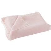 Plaid Stonewashed Linnen Roze 220cmx150cm - Poef - J-Line - livinglovely.nl