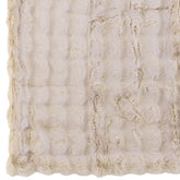 Plaid Wave Polyester Ivoor 130x180cm - Poef - J-Line - livinglovely.nl