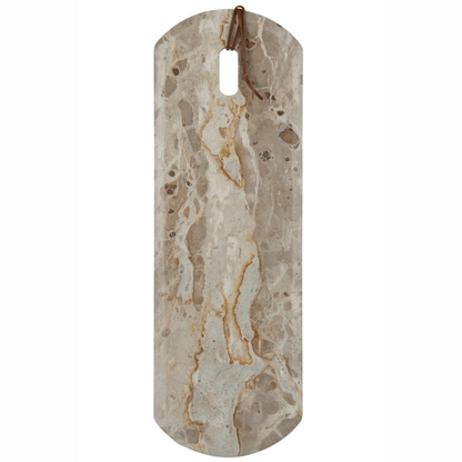 Plank Rechthoek Marmer Beige Large - 60x20x2cm - Serveerplank - J-Line - livinglovely.nl
