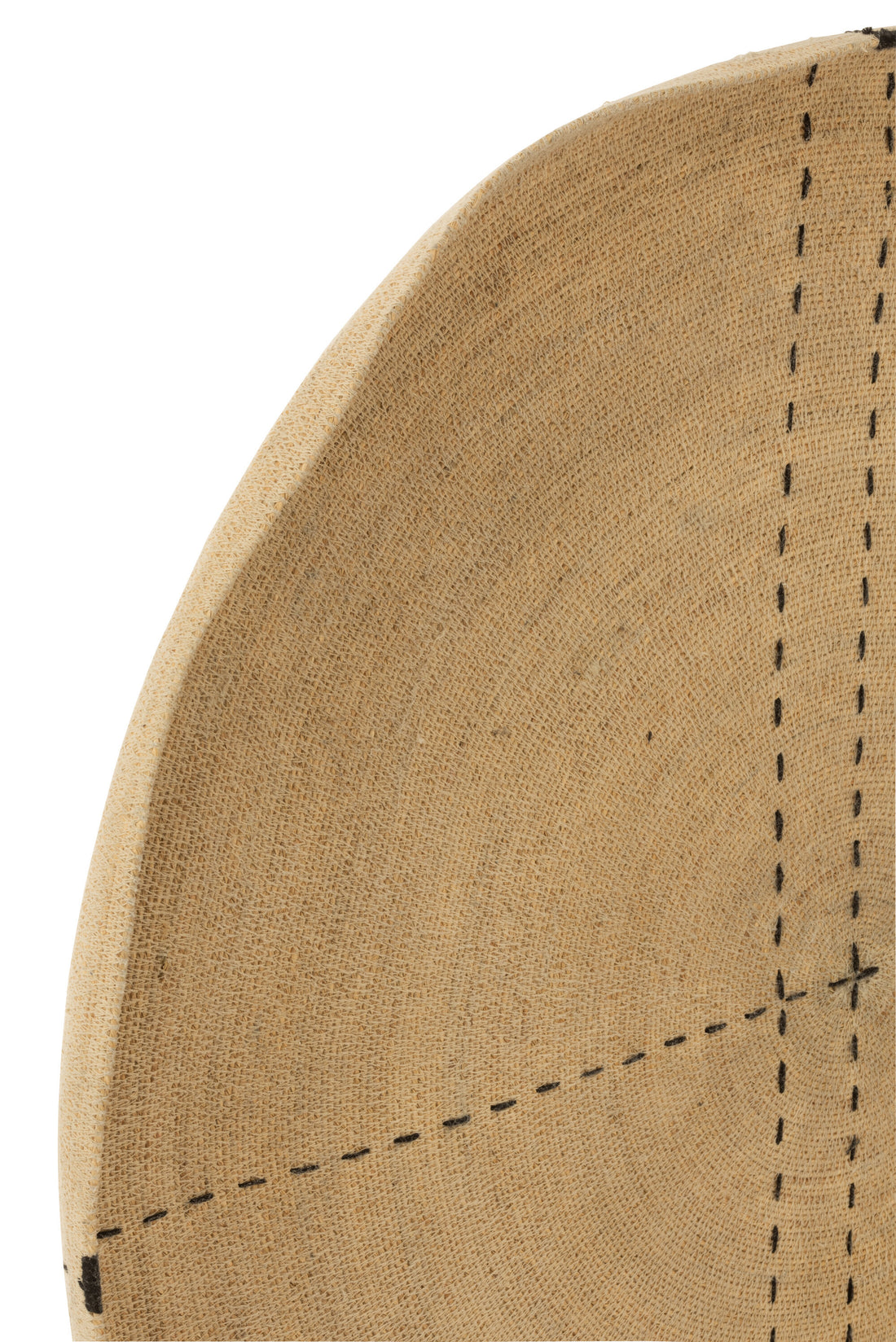 Plateau Muurdecoratie Stippellijnen Zeegras Naturel/Zwart - Wanddecoratie - J-Line - livinglovely.nl