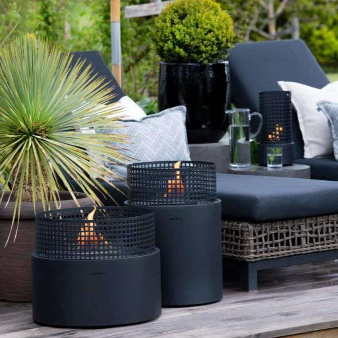 Plettenberg Haard Zwart Tenderflame - Buitenhaard - Tenderflame - livinglovely.nl