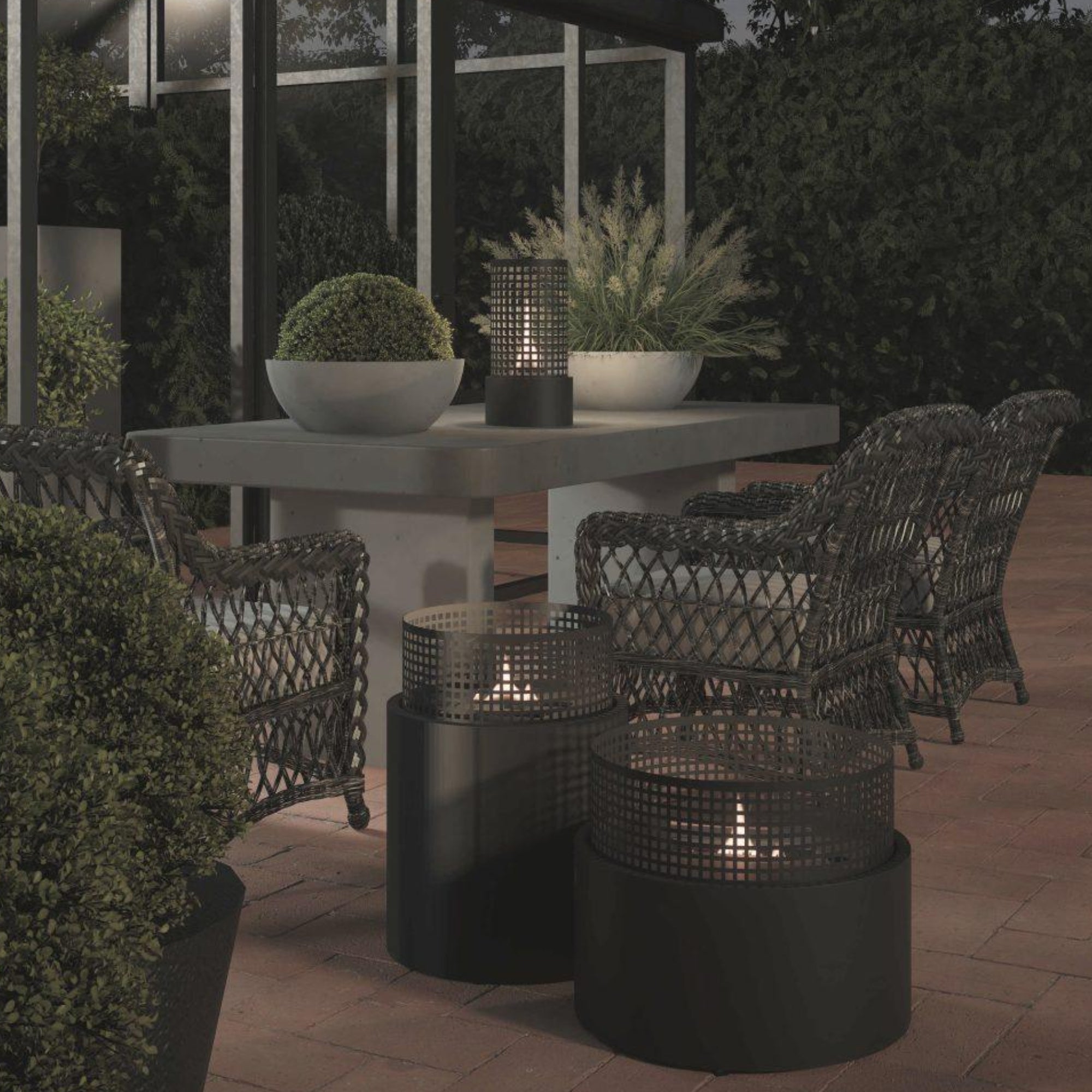 Plettenberg Haard Zwart Tenderflame - Buitenhaard - Tenderflame - livinglovely.nl