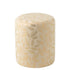 Poef Bladeren MDF Ecru/Goud van J-Line, ecru poef met gouden details