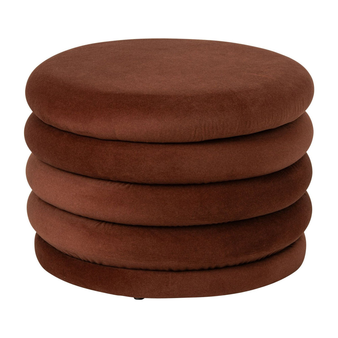Pouf Mich Sperrholz/Stoff Rostbraun J-Line