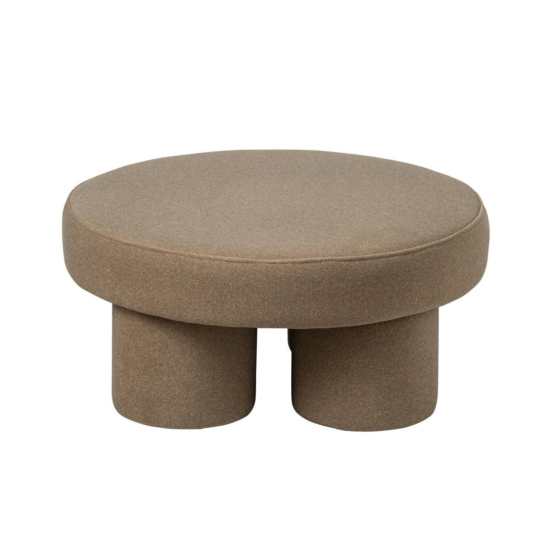 Poef Op Pootjes Multiplex/Stof Beige Large J-Line