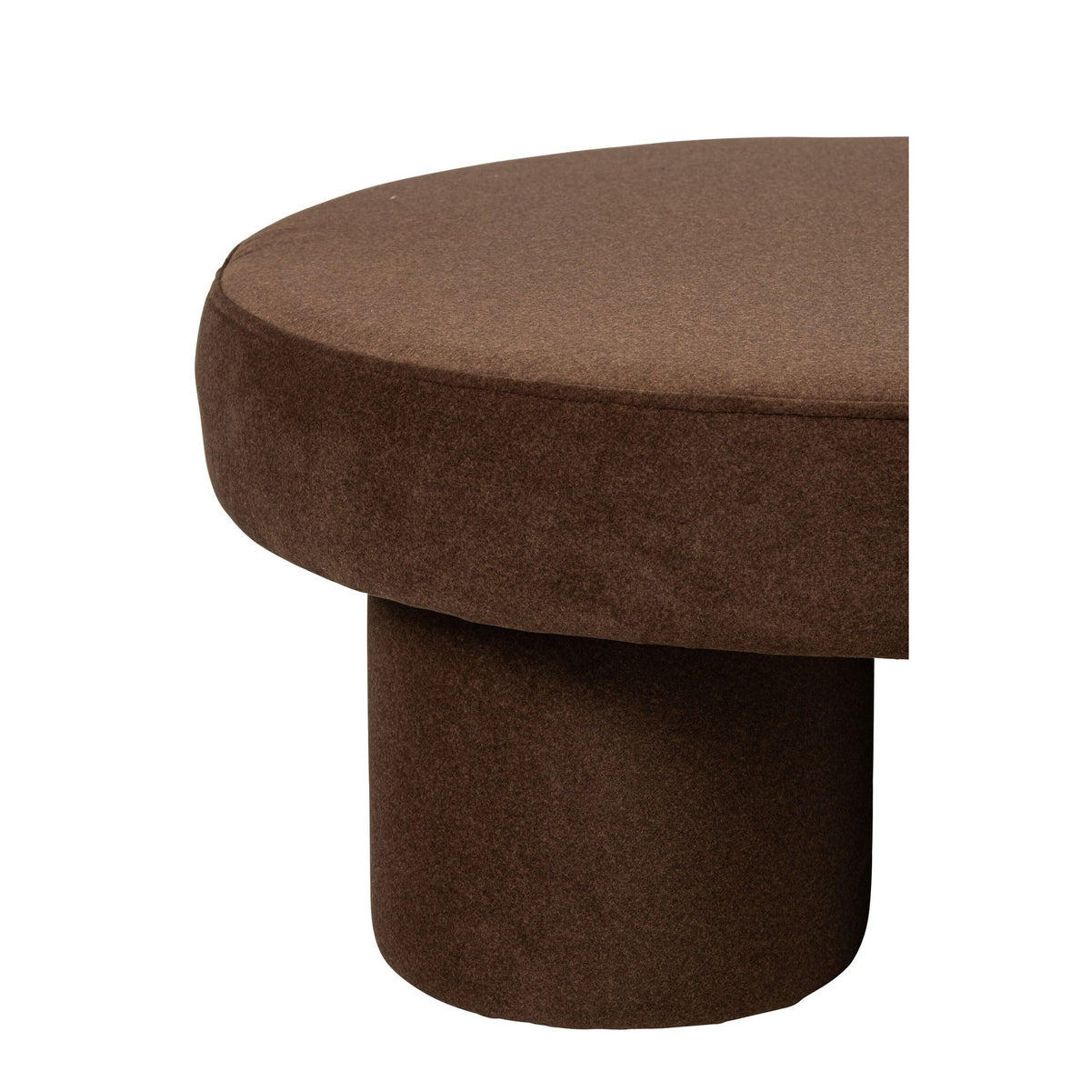 Pouf auf Füßen Multiplex/Stoff Taupe Large J-Line