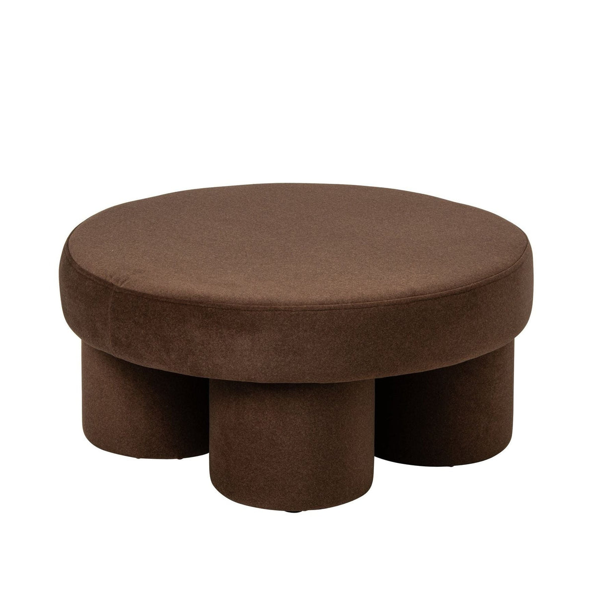 Pouf auf Füßen Multiplex/Stoff Taupe Large J-Line
