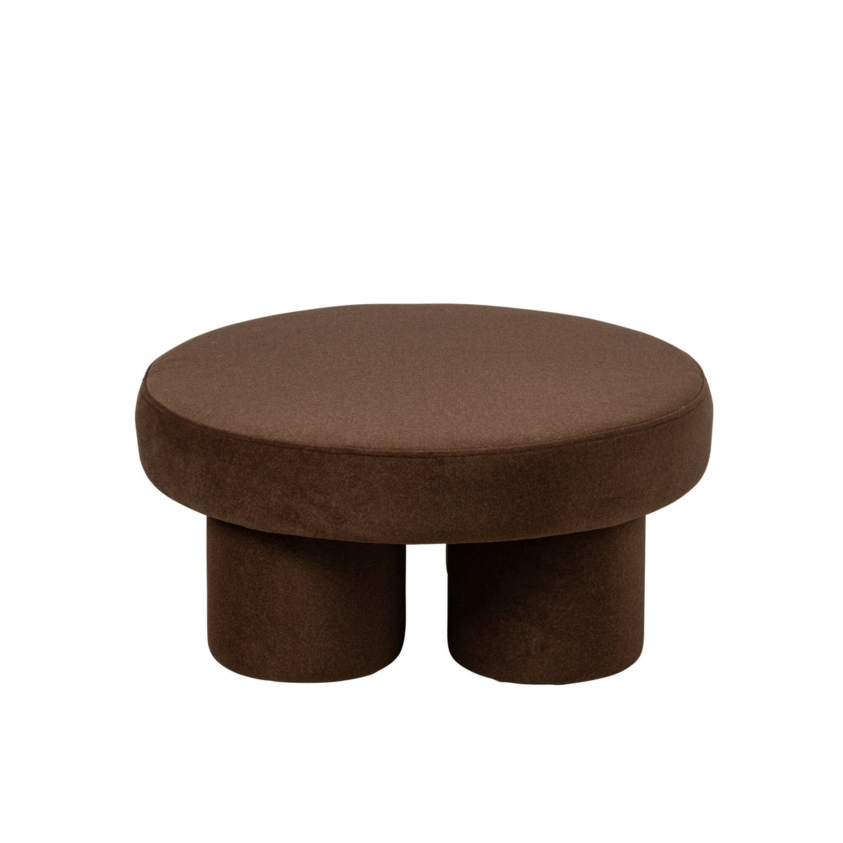Pouf auf Füßen Multiplex/Stoff Taupe Large J-Line