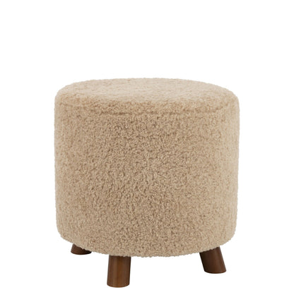 Pouf Schaf Bein Polyester Beige J-Line