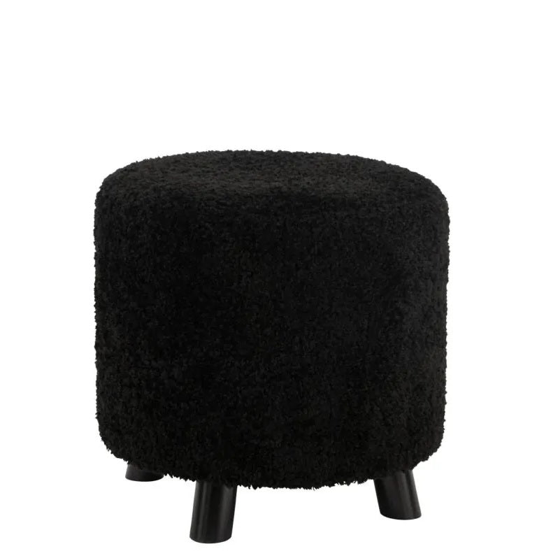 Pouf Schaf Bein Polyester Schwarz J-Line