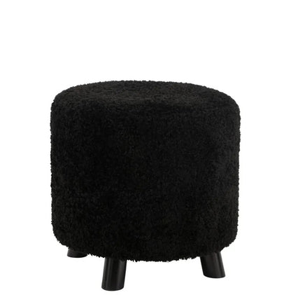 Pouf Schaf Bein Polyester Schwarz J-Line