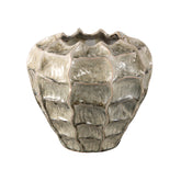 Pot Cedric Cream Keramiek Rond Wavy Mix Colors XXL Dia 36x32.5cm PTMD - Pot - PTMD - livinglovely.nl