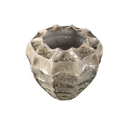 Pot Cedric Cream Keramiek Rond Wavy Mix Colors XXL Dia 36x32.5cm PTMD - Pot - PTMD - livinglovely.nl