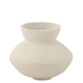 Pot Collar Papier Mache Wit L45cmxB45cmH45cm - Pot - J-Line - livinglovely.nl