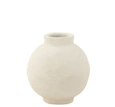 Pot Glad Sphere Papier Mache Wit L30xcmB30cmxH30cm - Pot - J-Line - livinglovely.nl