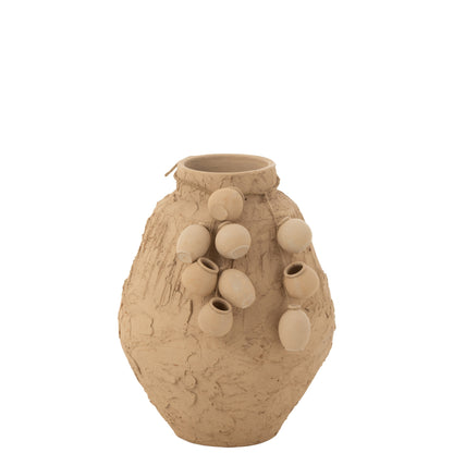 Pot + Hangpotjes Klei Naturel Small - Pot - J-Line - livinglovely.nl