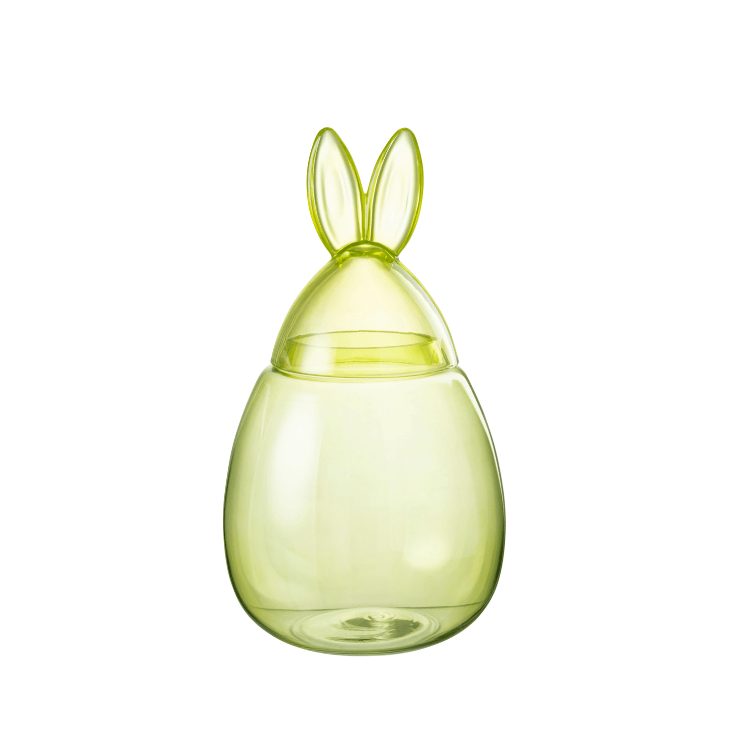 Pot Konijn Glas Groen Large 22.5x22.5x39cm - Paas - J-Line - livinglovely.nl