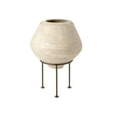 Pot Op Voet Chad Papier Mache Wit - Pot - J-Line - livinglovely.nl