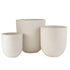 Pot Rond Keramiek Hoog Wit Set van 3 - Pot - J-Line - livinglovely.nl