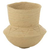 Pot Veda Papier Mache Naturel - Pot - J-Line - livinglovely.nl