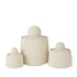 Potten Decoratief Maris Cement Creme Set van 3 - Pot - J-Line - livinglovely.nl