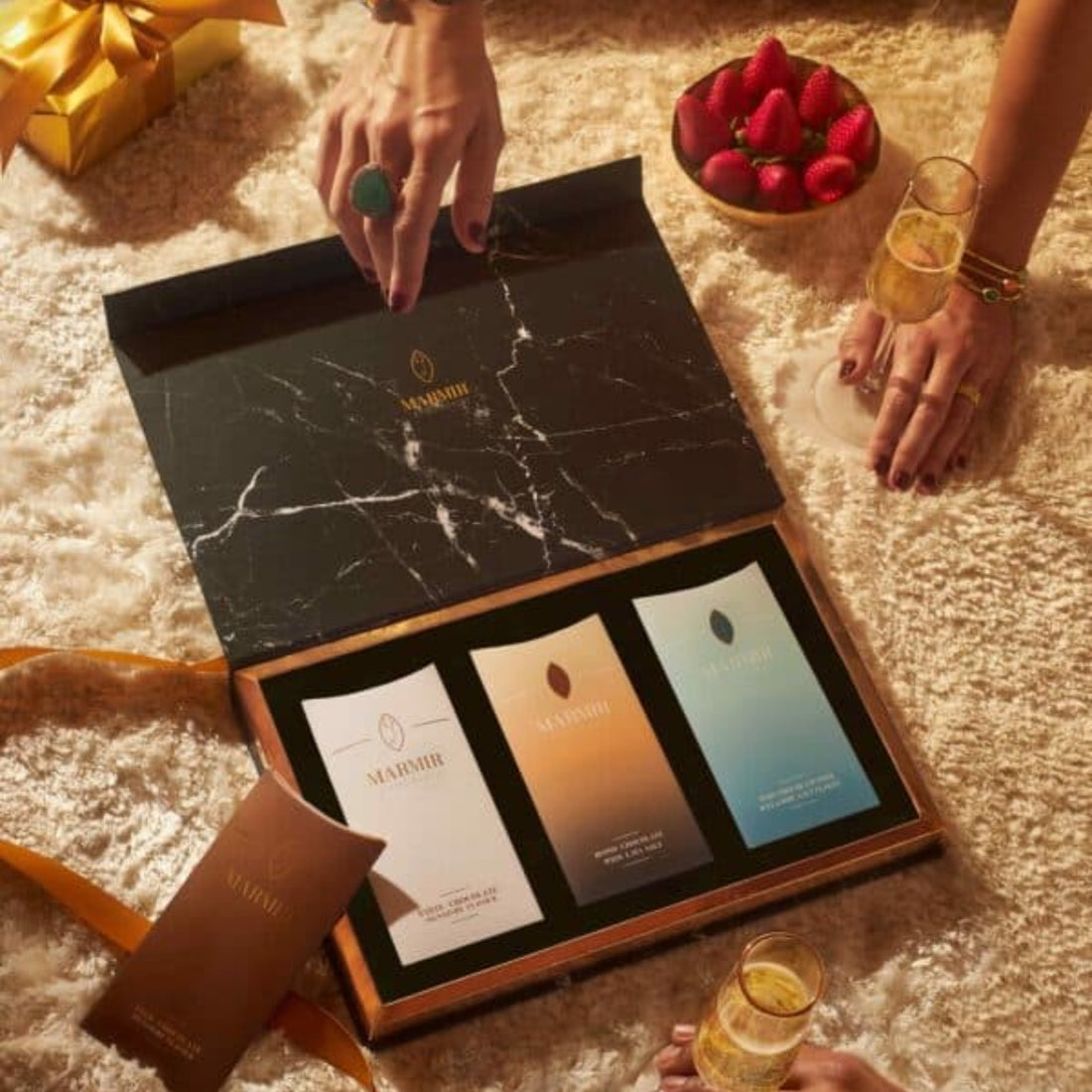 Premium Giftbox 3 Salt Collection Bars - Marmir Chocolate - Chocolade - Marmir Chocolate - livinglovely.nl