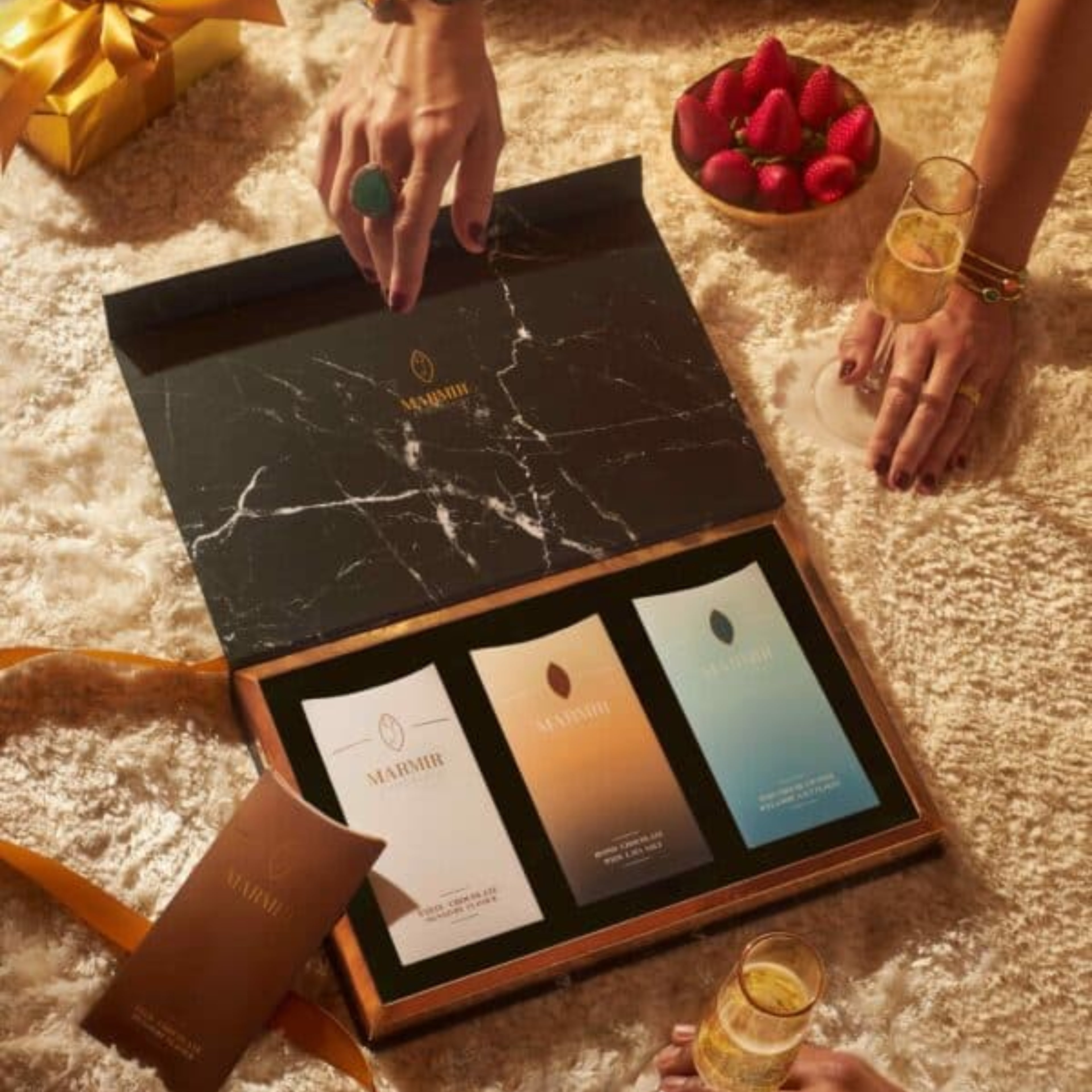 Premium Giftbox 3 Salt Collection Bars - Marmir Chocolate - Chocolade - Marmir Chocolate - livinglovely.nl